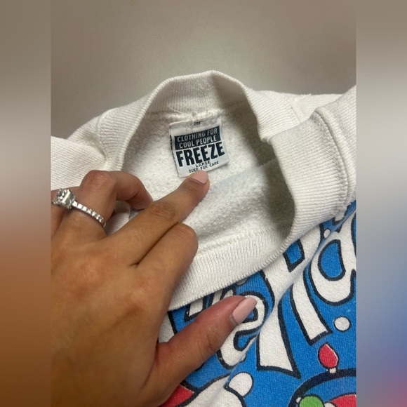 Ugly Christmas Sweater Vintage Holiday Party Duck Made USA L 80s 9 warner bros - Picture 3 of 9